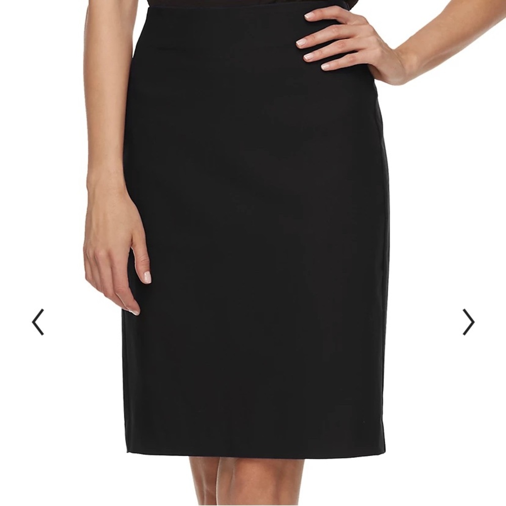 Elle black knee length pencil skirt